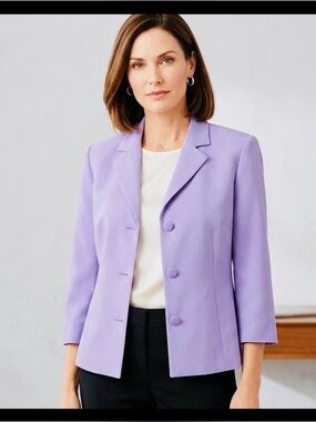 Talbots 100% Silk Cropped Blazer Size 4 Elegance Classic Gorgeous Party Formal